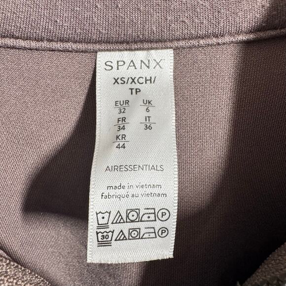 Spanx Airessentials Half Zip Women XS Mauve Gray Athleisure Active Casual Comfy - Picture 5 of 8